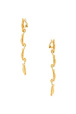 TOM FORD Brass Earrings in Vintage Gold, view 3, click to view large image.