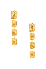 TOM FORD Brass Earrings in Vintage Gold, view 4, click to view large image.