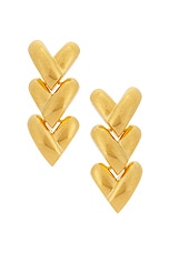 TOM FORD Brass Earrings in Vintage Gold, view 1, click to view large image.