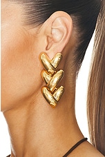 TOM FORD Brass Earrings in Vintage Gold, view 2, click to view large image.