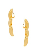 TOM FORD Brass Earrings in Vintage Gold, view 3, click to view large image.