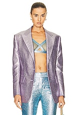 TOM FORD Iridescent Sable Men's Tailored Jacket in Light Violet, view 1, click to view large image.