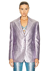 TOM FORD Iridescent Sable Men's Tailored Jacket in Light Violet, view 2, click to view large image.