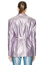 TOM FORD Iridescent Sable Men's Tailored Jacket in Light Violet, view 4, click to view large image.
