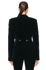 TOM FORD Velvet Tuxedo Relaxed Fit Jacket in Black, view 4, click to view large image.