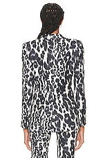 TOM FORD Leopard Printed Jacket in Chalk & Black, view 3, click to view large image.