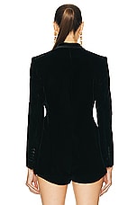 TOM FORD Velvet Single Breasted Tuxedo Jacket in Black, view 4, click to view large image.