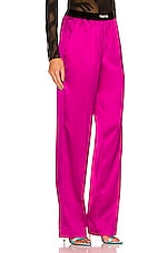 TOM FORD Satin Pant in Hot Pink, view 2, click to view large image.