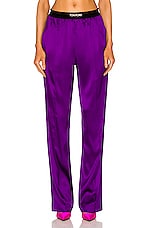 TOM FORD Satin Pant in Amethyst, view 1, click to view large image.