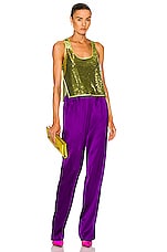 TOM FORD Satin Pant in Amethyst, view 4, click to view large image.