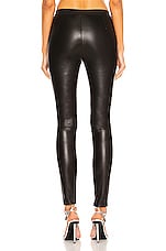 TOM FORD Leather Logo Waist Legging in Black, view 3, click to view large image.
