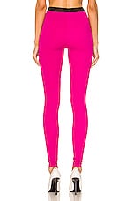 TOM FORD Logo Waist Legging in Fuxia, view 3, click to view large image.