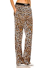 TOM FORD Logo Waist Leopard PJ Pant in Black & Beige, view 2, click to view large image.
