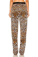 TOM FORD Logo Waist Leopard PJ Pant in Black & Beige, view 3, click to view large image.