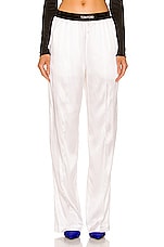 TOM FORD Satin Pant in White, view 1, click to view large image.