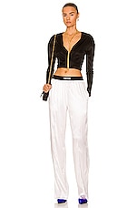 TOM FORD Satin Pant in White, view 4, click to view large image.