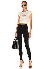 TOM FORD Logo Waist Legging in Black, view 4, click to view large image.