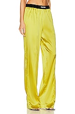 TOM FORD Satin Pant in Charteuse Citrine, view 2, click to view large image.