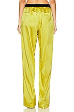 TOM FORD Satin Pant in Charteuse Citrine, view 3, click to view large image.