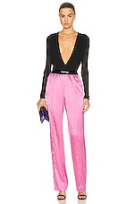 TOM FORD Satin Pant in Rose Bloom, view 4, click to view large image.