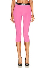 TOM FORD Signature Cropped Yoga Pant in Rose Bloom, view 1, click to view large image.