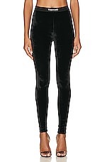 TOM FORD Velvet Signature Legging in Black, view 1, click to view large image.