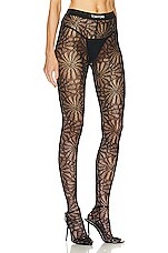 TOM FORD Circle Lace Legging in Black, view 2, click to view large image.