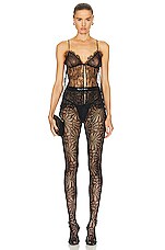 TOM FORD Circle Lace Legging in Black, view 4, click to view large image.