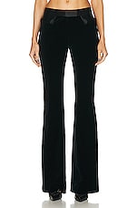 TOM FORD Velvet Tuxedo Flared Pant in Black, view 1, click to view large image.