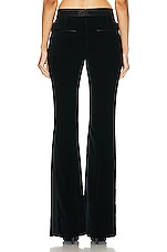 TOM FORD Velvet Tuxedo Flared Pant in Black, view 3, click to view large image.