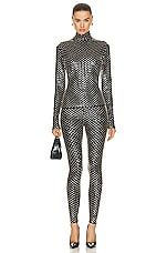 TOM FORD Sequins &amp; Crystal Stones Legging in Black & Crystal, view 4, click to view large image.