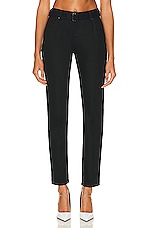 TOM FORD Twill Boyfriend Fit Belted Pant in Black, view 1, click to view large image.