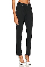 TOM FORD Twill Boyfriend Fit Belted Pant in Black, view 2, click to view large image.