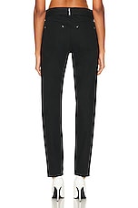 TOM FORD Twill Boyfriend Fit Belted Pant in Black, view 3, click to view large image.