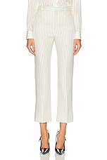 TOM FORD Striped Tailored Pant in Ecru & Black, view 1, click to view large image.