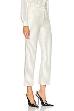 TOM FORD Striped Tailored Pant in Ecru & Black, view 2, click to view large image.