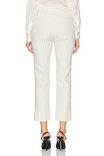 TOM FORD Striped Tailored Pant in Ecru & Black, view 3, click to view large image.