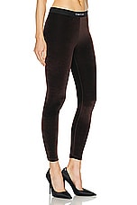 TOM FORD Signature Legging in Chocolate Brown, view 2, click to view large image.