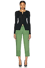 TOM FORD Cargo Pant in Green Spruce, view 4, click to view large image.