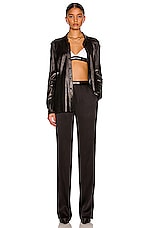 TOM FORD Satin Pant in Black, view 5, click to view large image.