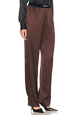 TOM FORD Satin PJ Pant in Dark Brown, view 2, click to view large image.