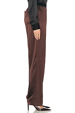 TOM FORD Satin PJ Pant in Dark Brown, view 3, click to view large image.