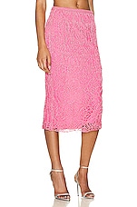 TOM FORD Below the Knee Skirt in Rose Bloom, view 2, click to view large image.