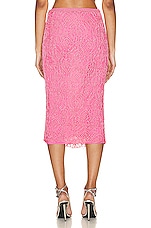 TOM FORD Below the Knee Skirt in Rose Bloom, view 3, click to view large image.