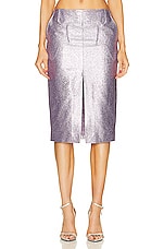 TOM FORD Iridescent Western Skirt in Light Violet, view 1, click to view large image.