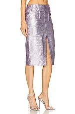 TOM FORD Iridescent Western Skirt in Light Violet, view 2, click to view large image.