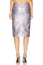 TOM FORD Iridescent Western Skirt in Light Violet, view 3, click to view large image.
