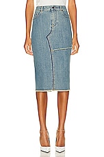 TOM FORD Comfort Washed Pencil Skirt in Hydrangea, view 1, click to view large image.