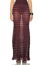 TOM FORD Ladder Long Skirt in Burgundy, view 1, click to view large image.