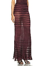 TOM FORD Ladder Long Skirt in Burgundy, view 2, click to view large image.